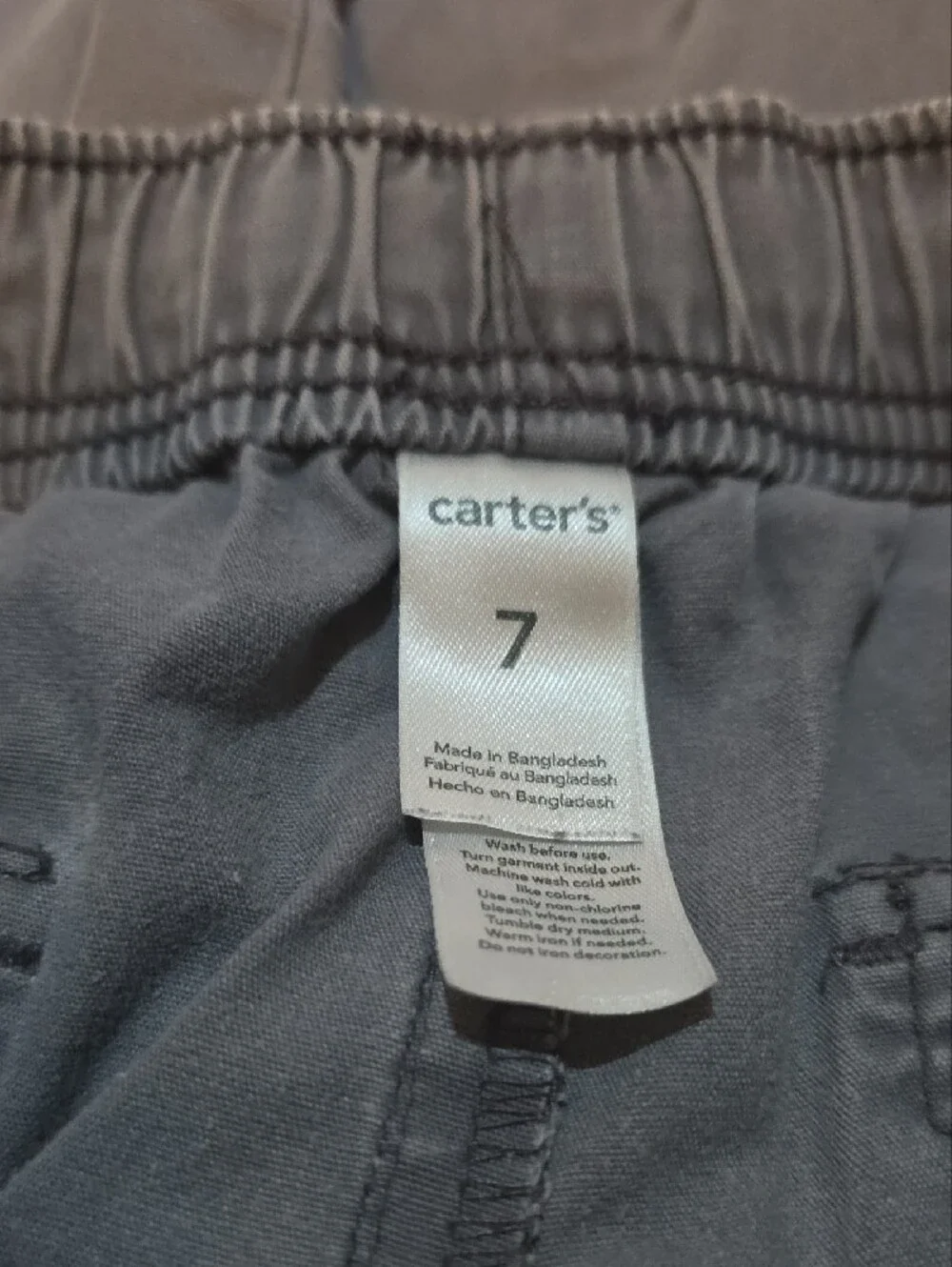 Carter's Gray Cargo Shorts with Drawstring
